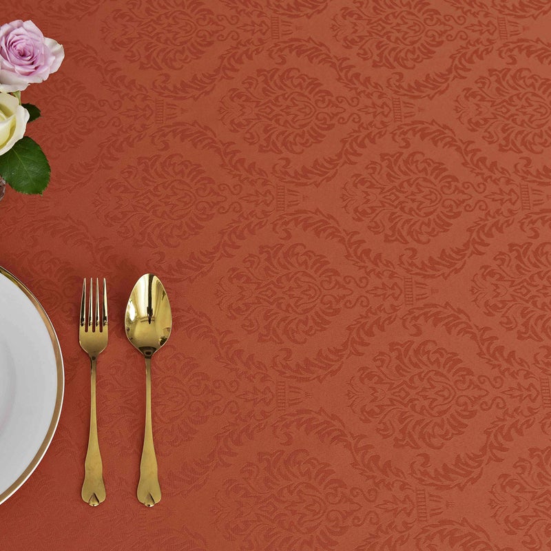 maxmill Jacquard Cloth Napkins 20 x 20 Inch Damask Pattern Soft Comfortable and Luxury Serviette for Restaurant Family Dinners Weddings Parties and Banquets Set of 4 Pieces Beige - Image 3